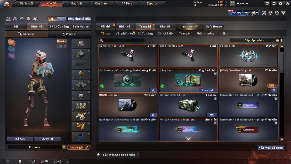 shop acc cf uy tin gia re